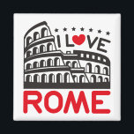 I Love Rome Italy Colosseum Travel Magnet<br><div class="desc">Beautiful Rome Italy Colosseum Magnet. The italian capital Rome is located in the central-western portion of the Italian Peninsula and is a popular travel destination and known worldwide with its monumental landmarks and sights. Works great as a travel souvenir and gift for every tourist.</div>