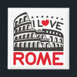 I Love Rome Italy Colosseum Travel Magnet<br><div class="desc">Beautiful Rome Italy Colosseum Magnet. The italian capital Rome is located in the central-western portion of the Italian Peninsula and is a popular travel destination and known worldwide with its monumental landmarks and sights. Works great as a travel souvenir and gift for every tourist.</div>