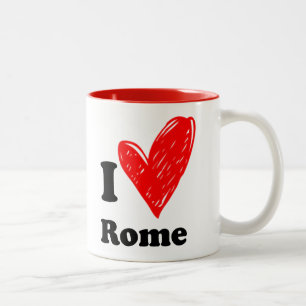 I love Rome Tween Koffiemok Two-Tone Coffee Mug
