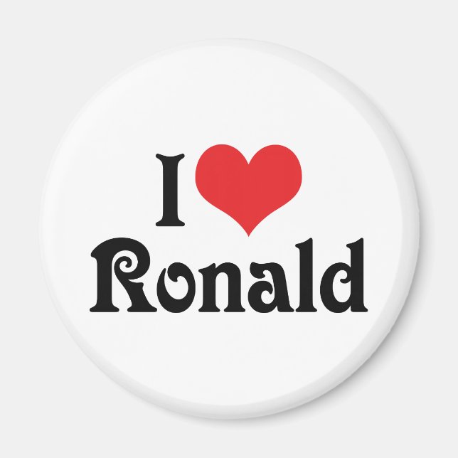 I Love Ronald Magnet (Front)