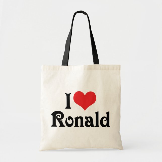 I Love Ronald Tote Bag (Front)