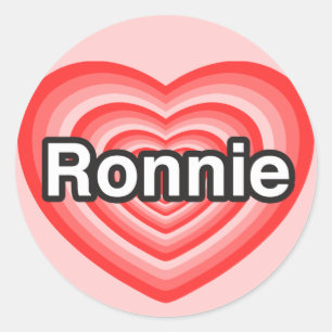 I love Ronnie. I love you Ronnie. Heart Classic Round Sticker