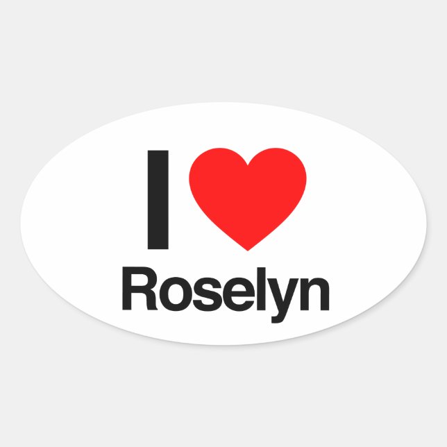 i love roselyn oval sticker (Front)