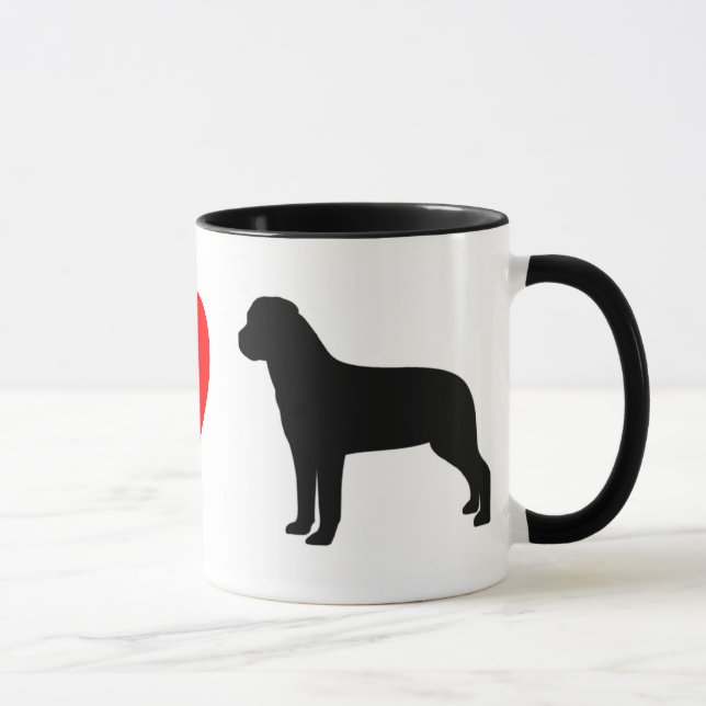I Love Rottweilers Mug (Right)