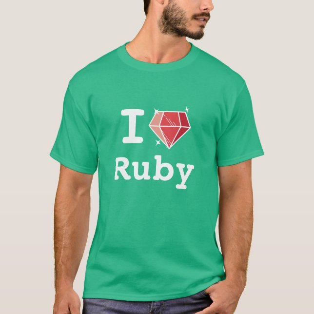 I Love Ruby Happy Coder Shirt (Front)