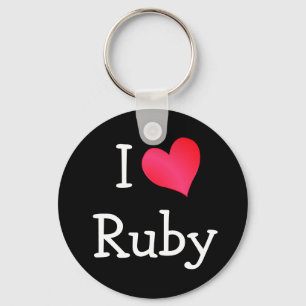 I Love Ruby Key Ring