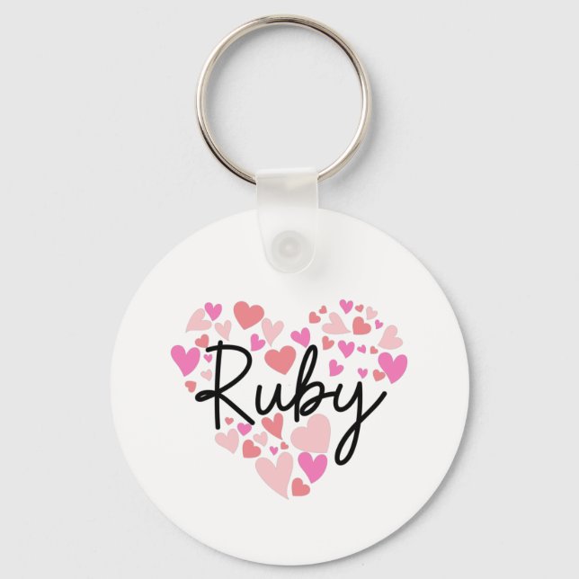 I love Ruby Key Ring (Front)