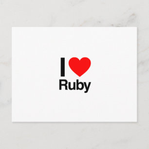 i love ruby postcard