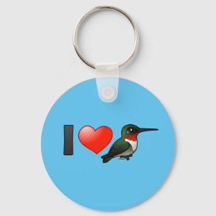 I Love Ruby-throats Key Ring