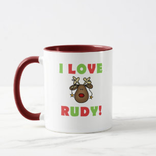 I Love Rudy Reindeer Mug