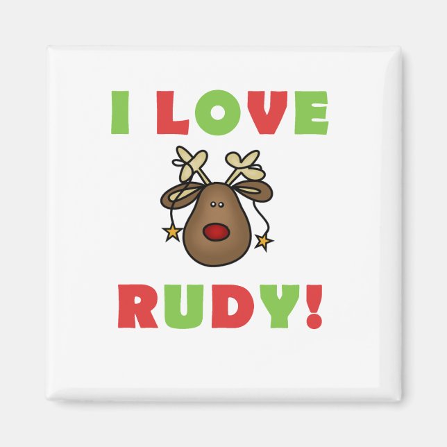 I Love Rudy Tshirts and Gifts Magnet (Front)