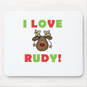 I Love Rudy Tshirts and Gifts Mouse Mat
