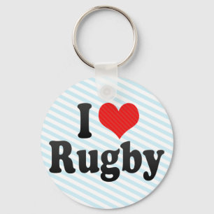 I Love Rugby Key Ring