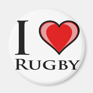 I Love Rugby Magnet