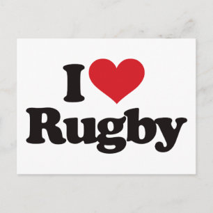 I Love Rugby Postcard