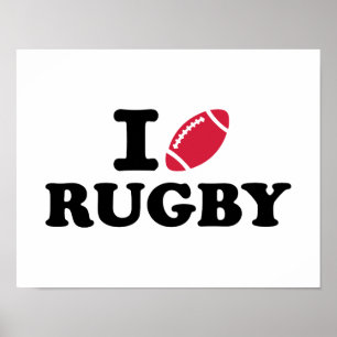 I love Rugby Poster