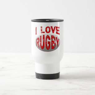 I Love Rugby Tshirts, Apparel and Products Travel Mug