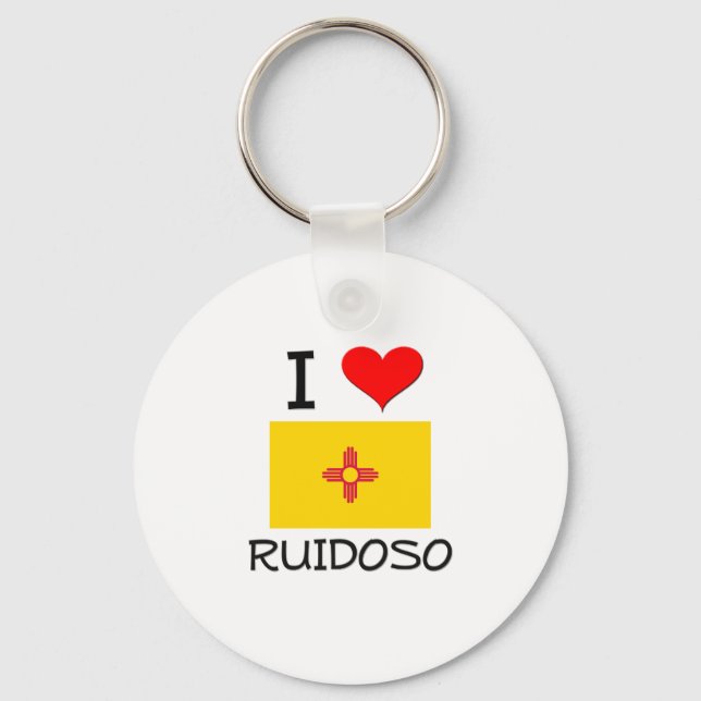 I Love Ruidoso New Mexico Key Ring (Front)