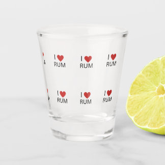 I Love Rum, Novelty Rum Drinking Shot Glass