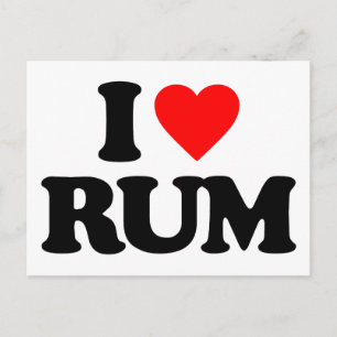 I LOVE RUM POSTCARD