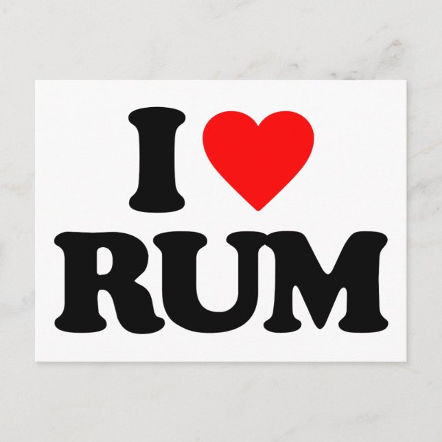 I LOVE RUM POSTCARD (Front)