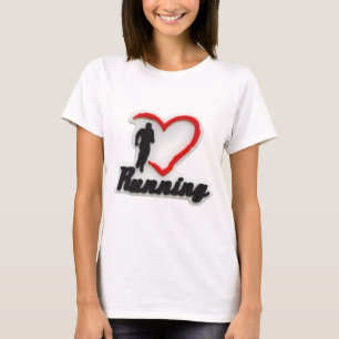 I Love Running Heart Runner T-Shirt