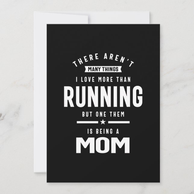 I love Running. I Love Being a Mum Invitation (Front)