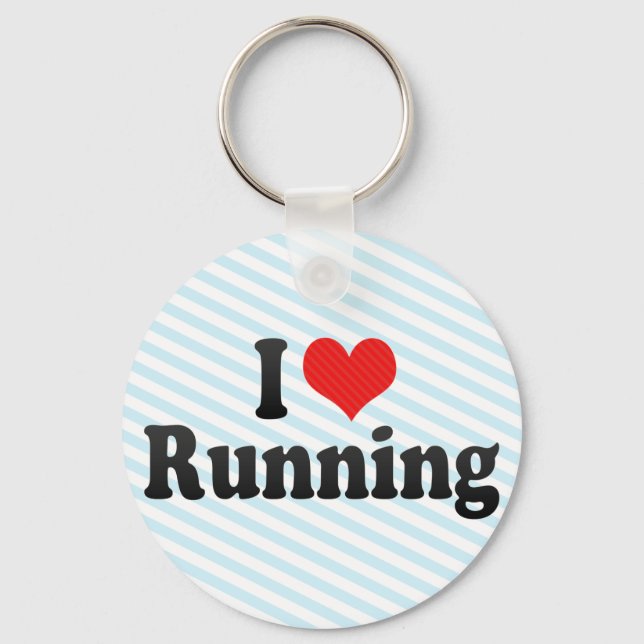 I Love Running Key Ring (Front)
