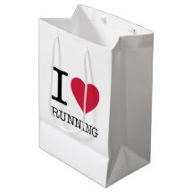 I LOVE RUNNING MEDIUM GIFT BAG