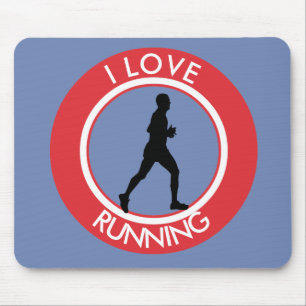 I LOVE RUNNING MOUSE MAT