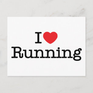 I love running postcard