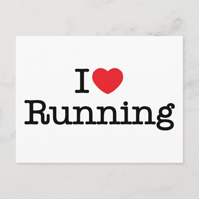 I love running postcard (Front)