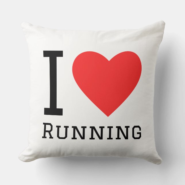 I love running square sticker cushion (Front)