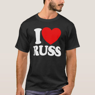 I Love Russ Red Heart I Love Russ T-Shirt
