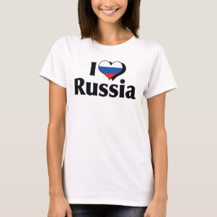 I Love Russia Flag Shirt