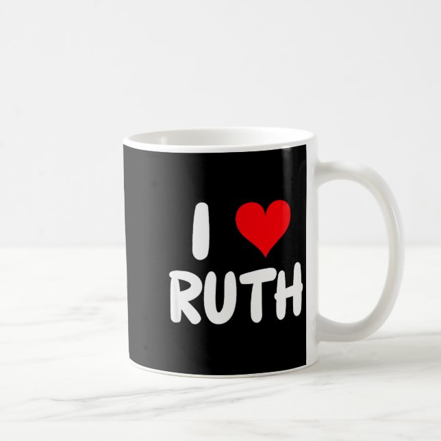 I Love Ruth - Heart - Name  Coffee Mug (Right)