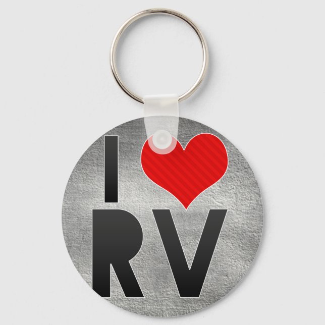 I Love RV Key Ring (Front)