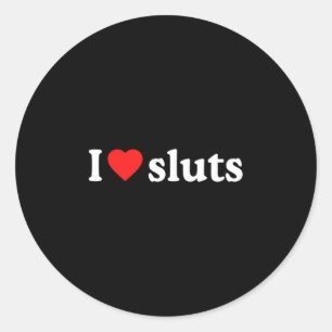 I Love S · I Heart S Y2k Aesthetic Long Sleeve Classic Round Sticker