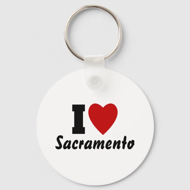 I Love Sacramento Key Ring (Front)