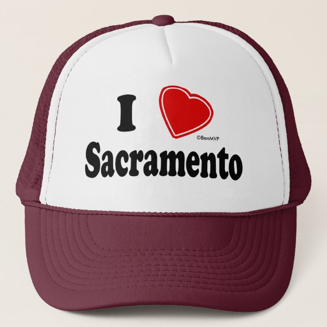 I Love Sacramento Trucker Hat (Front)