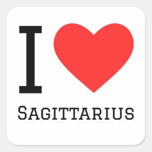 I love Sagittarius  Square Sticker