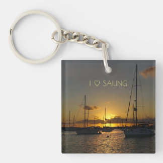 I love Sailing Key Ring