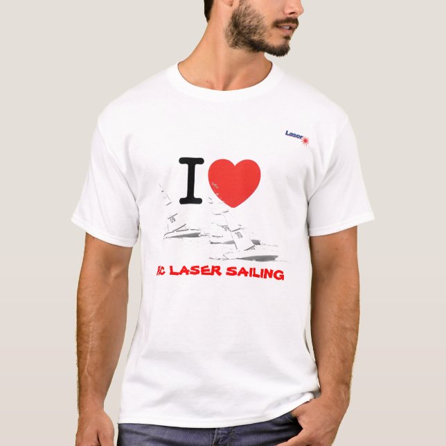 I love Sailing Laser T-Shirt (Front)
