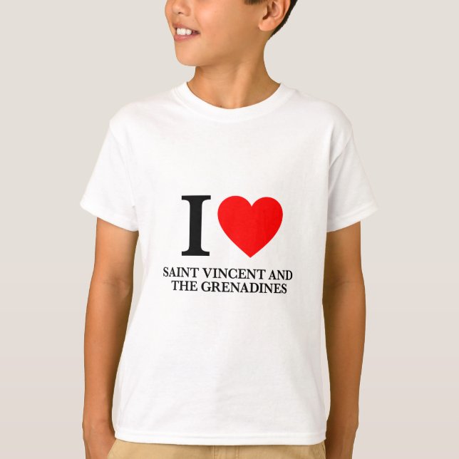 I Love Saint Vincent and the Grenadines T-Shirt (Front)