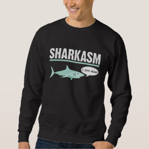 I Love Salad Shark Anti Vegan Shark Meat Sweatshirt
