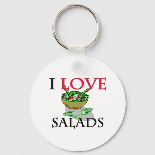 I Love Salads Key Ring (Front)