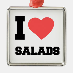 I LOVE SALADS METAL TREE DECORATION