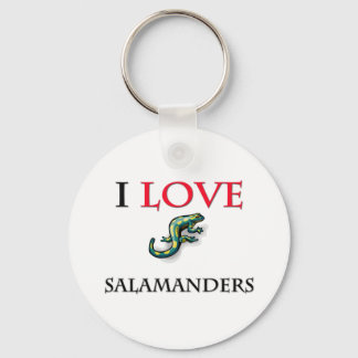 I Love Salamanders Key Ring