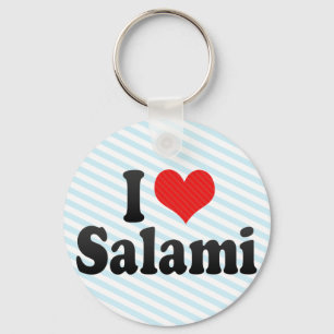 I Love Salami Key Ring