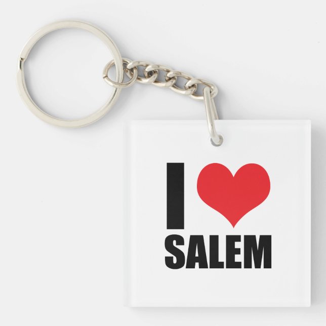I love Salem Key Ring (Front)
